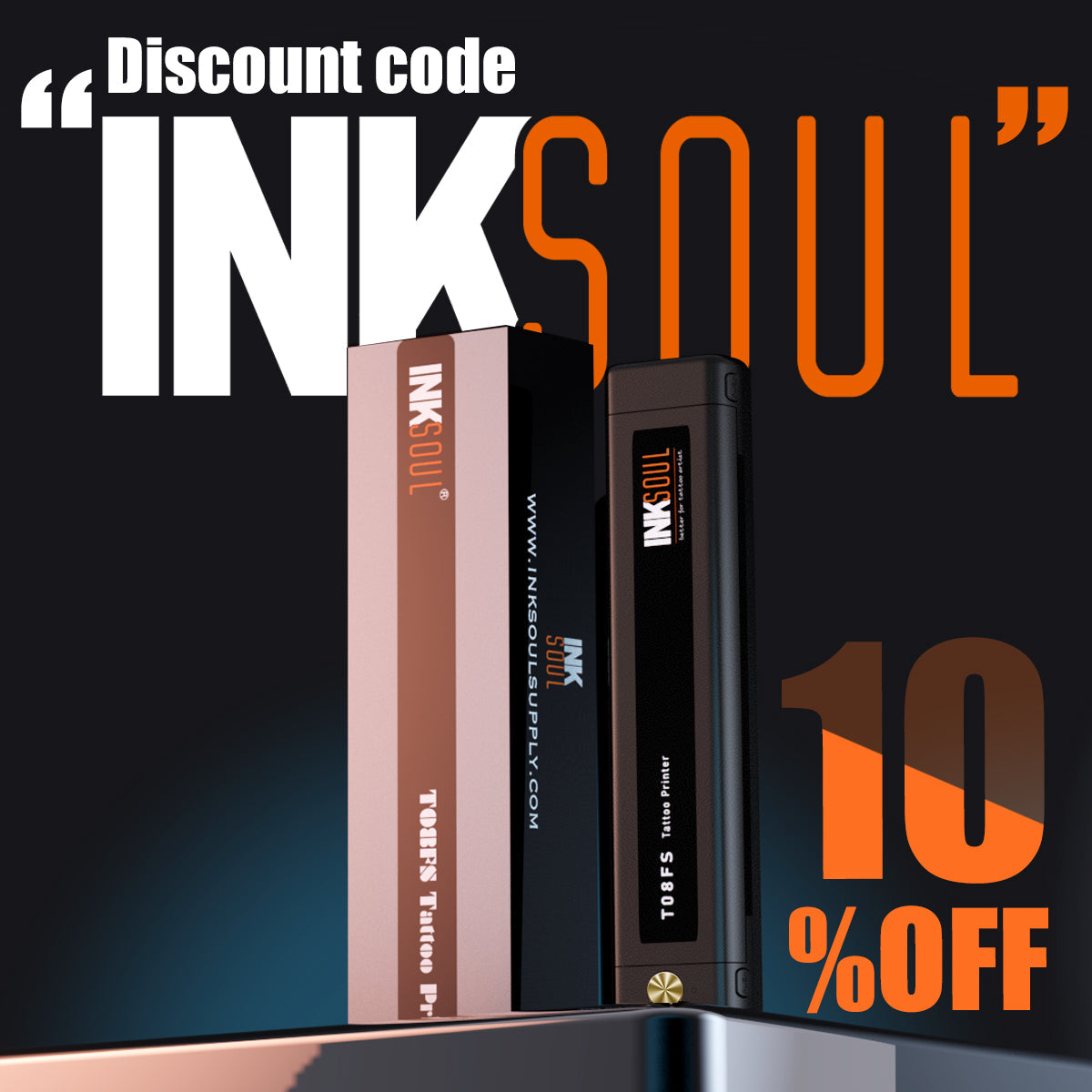 INKSOUL® T08FS Wireless Tattoo Transfer Stencil Printer-Can print shadows